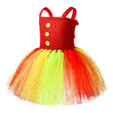 Christmas Clown Mesh Skirt Cosplay Dress Halloween Carnival Costume Dress Up - INSWEAR